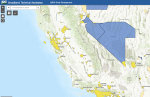 Image of the USDA Broadband Technical Assistance Map